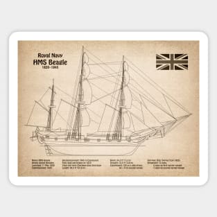 Charles Darwin HMS Beagle Tall Ship - SD Magnet